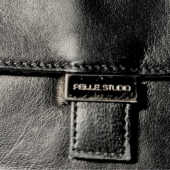 Wilson's Pelle Studio Womens Soft Black Leather Wallet Trifold 7.25" x 3.25" - Picture 3 of 11